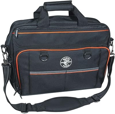 Klein Tools Tradesman Pro Tech Bag Laptop Pocket Black Orange 55455M