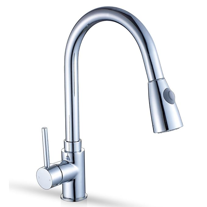 Modern Low Pressure Powerful Water Flow Higharc Goose Neck Single Hole