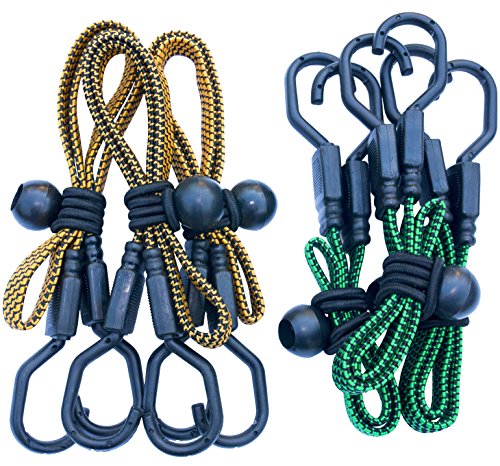 HeavyWeight Flat Bungee Cords 6 VARIETY PACK with BONUS 6 Ball Bungees | 24" and 32" Inch Cord Length | Hand Carts, Dolly, Cargo, Moving, Camping, RV, Trunk, Luggage Rack, Tarp Tie Down - Thumbnail 6