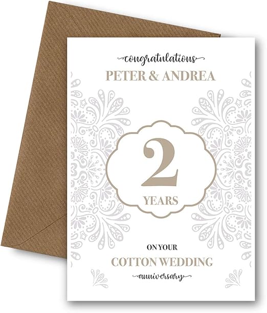 cotton anniversary card for husband