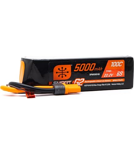 6s 22.2v 3200 4000mah 30 c lipo with ec5 connector Amazon.com: Spektrum 22.2V 3200mAh 6S 30C Smart LiPo Battery: IC5,  SPMX32006S30 : Toys & Games