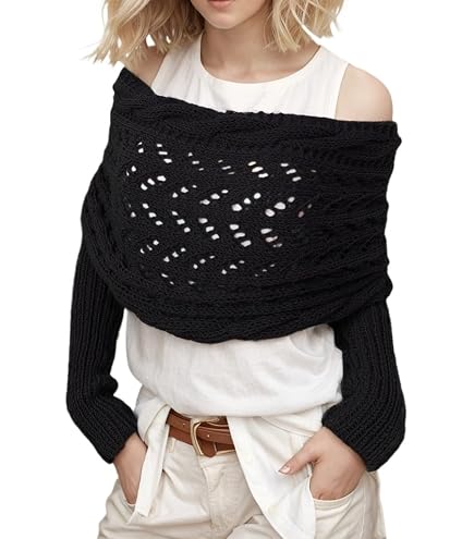 Freya Harper Scarf With Sleeves For Women – Cozy Knitted Shawl