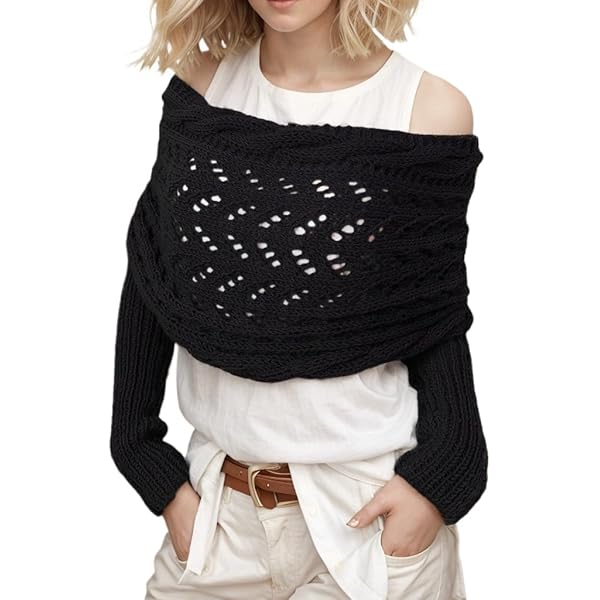 Women Autumn Winter Scarf Wrap Sweater Multi-Use Knitted
