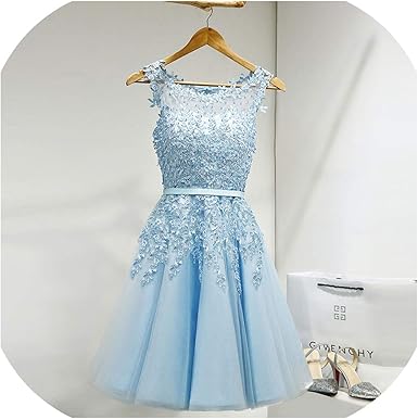 girls light blue party dress