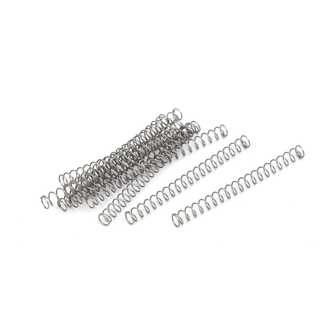 sourcingmap Compression Spring,304 Stainless Steel,3mm OD,0.3mm Wire Size,35mm Free Length,Silver Tone,10Pcs