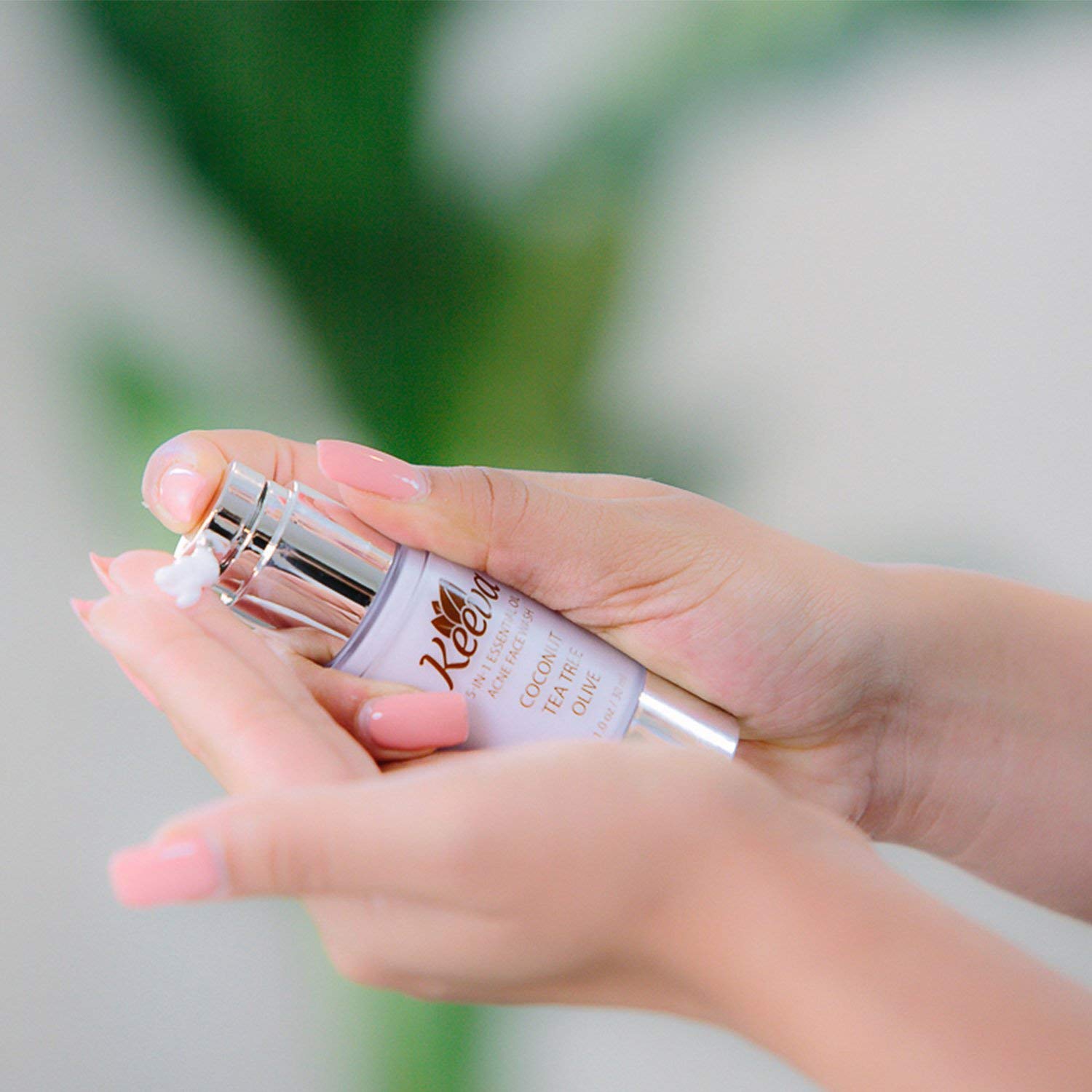 Keeva Organics 5-in-1 Essential Oil Clarifying Acne Face Wash - Organic Tea Tree Oil, Aloe Vera & Essential Oils For a Refreshing Deep Clean - Clears Hormonal & Cystic Acne Scars.