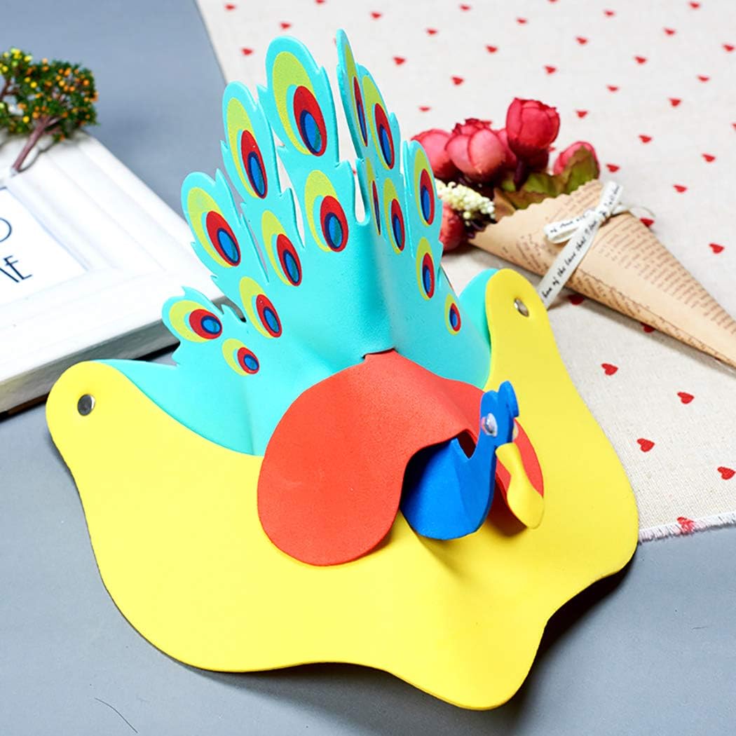 She's Shining Funny Cute Unisex Adult Kids Animal Cosplay Peacock Hat Fancy Dress Costume Carnival Party Accessories - Image 3