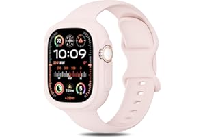KEEBOWZ Silicone Bands Bumper Case Compatible with Apple Watch Band 38mm 40mm 41mm 42mm 44mm 45mm 46mm 49mm Women Men, Sport Strap Protective Cover Wristband for iWatch Ultra Series 11 10 9 8 SE 7 6 5 4 3 2 1