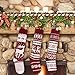 26-Inch Large Nordic Style Knitted Christmas Stockings in Burgundy/White for Stuffers & Mantel, Wall, & Staircase Decoration