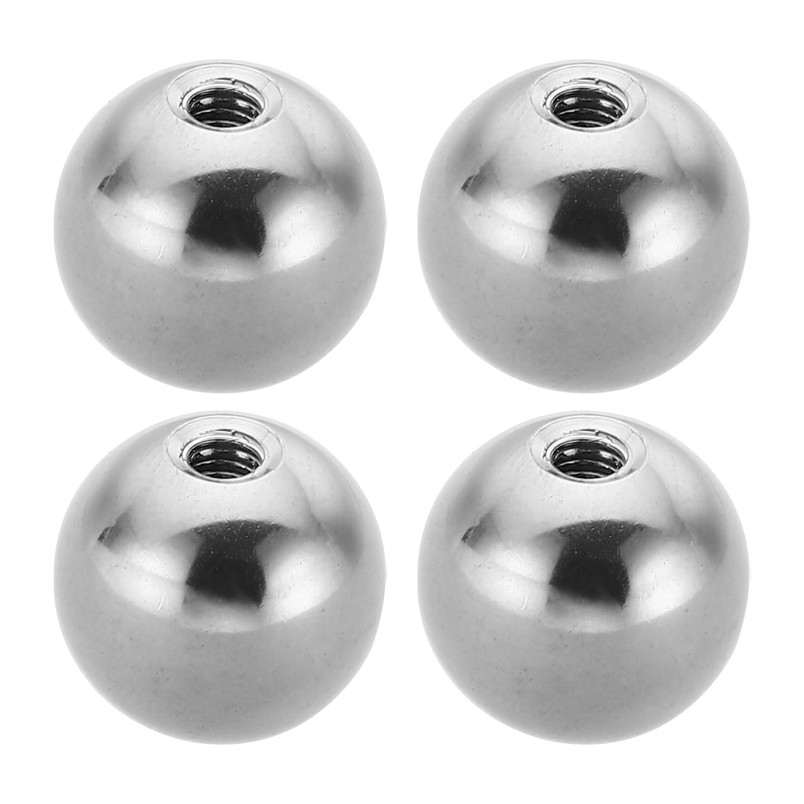 PATIKIL M4x16mm Ball Nuts Knob, 4 Pcs Female Thread 304 Stainless Steel Round Blind Hole Screw Cap Cover for Lighting Machinery DIY Decoration, Silver
