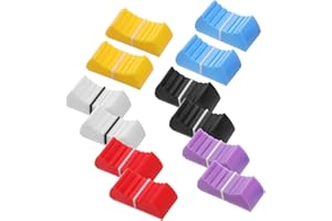 CATIEBYE 12pcs Plastic Fader Push Caps for Console Mixer with Flexible Adjustment, Assorted Color Slide