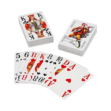 Senioren Romme Spielkarten 2 x 55 Blatt mit extra großen Ziffern und Buchstaben