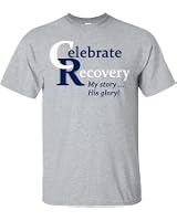 Amazon.com: Celebrate Recovery T-Shirt Christian Cross Tee with Quotes