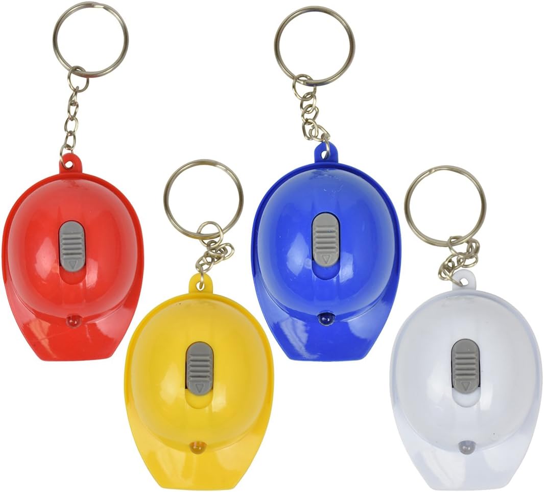 Hard Hat Flashlight Keychain Beer Opener | 4 Count