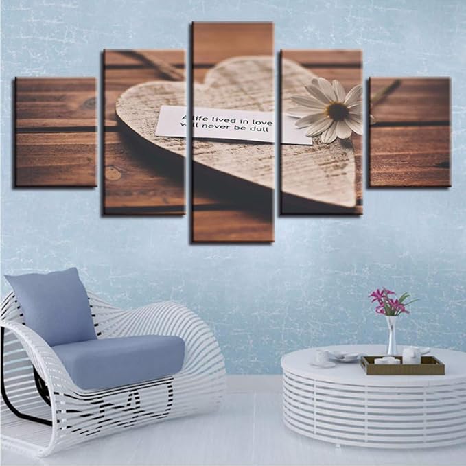 Pmhhc Decoración De La Pared De La Sala De Estar 5 Piezas Hd Impresa En