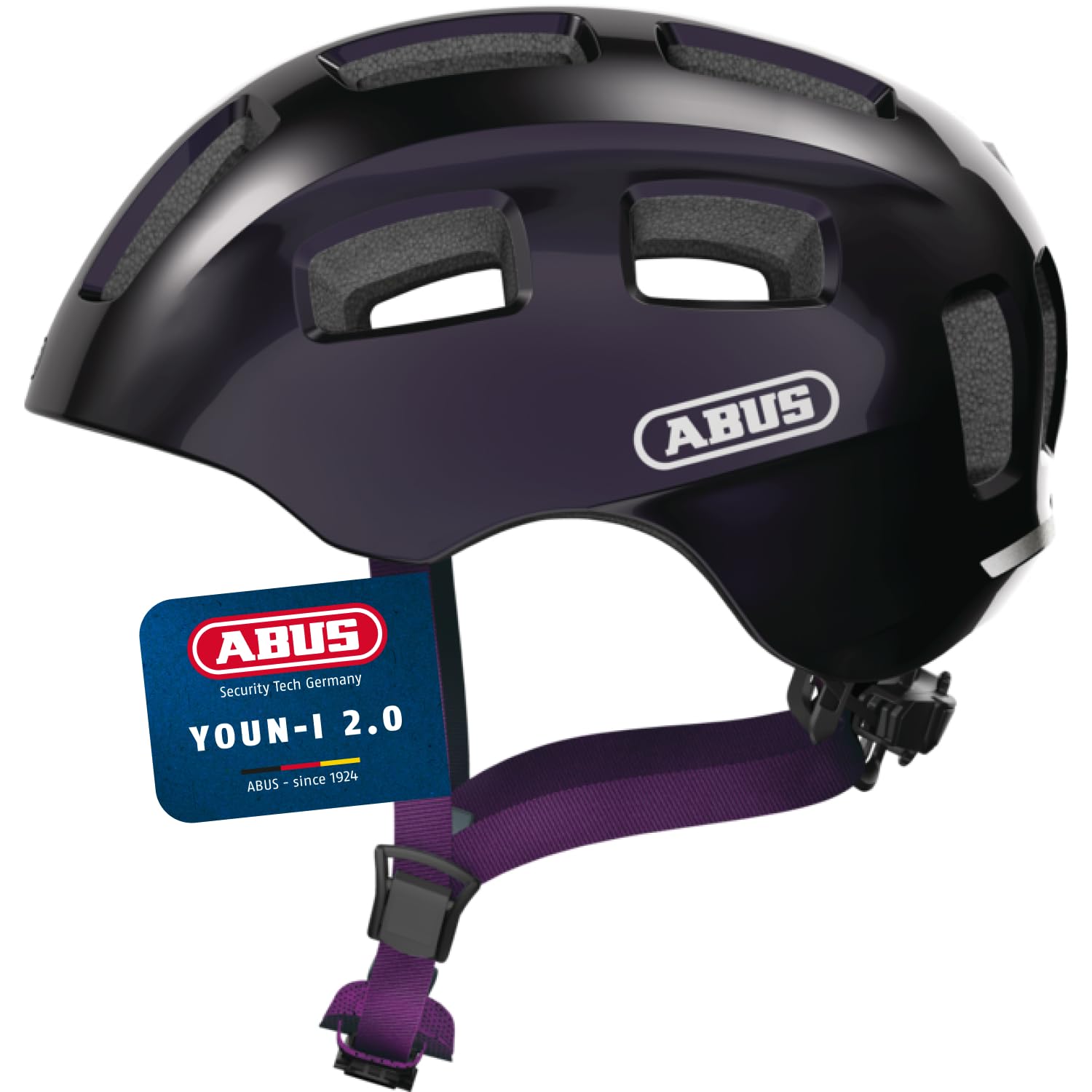 ABUS Youn-I 2.0 bike helmet - with light for children, teenagers and young adults - for girls and boys