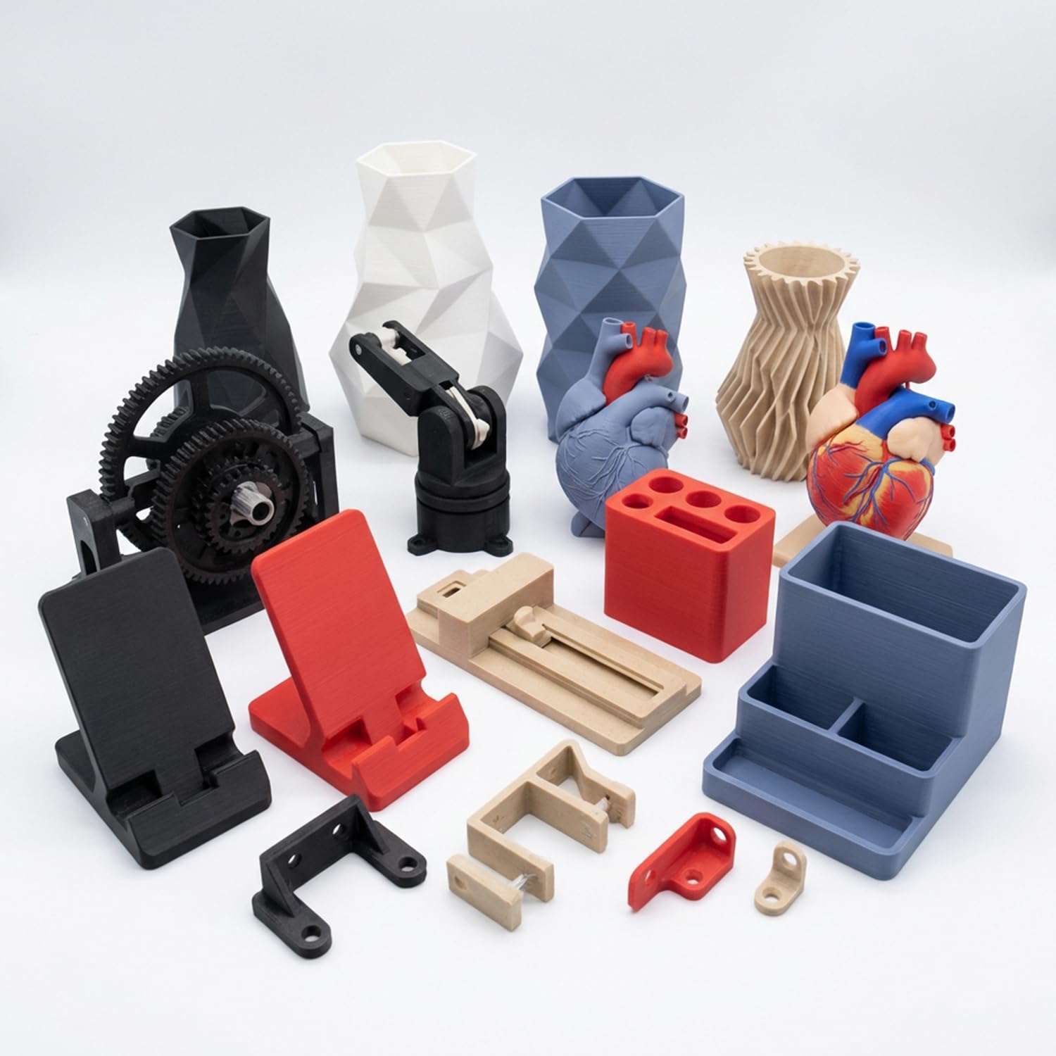 eSUN Upgraded Matte PLA Filament 1.75mm, Matte PLA 3D Drucker Filament, glanzfreie Farbe, mattierte Textur, 1KG pro Spule, 2 Spulen für 3D Drucker, Feuerrot 8