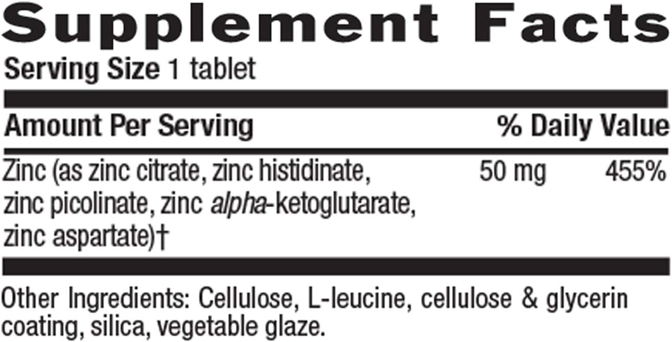 Country Life Target Mins Zinc 50Mg Tablets, 90 Count: Health & Personal Care