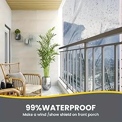 ACFBGFV 8x10FT Clear Waterproof Tarp, PVC 14 Mil