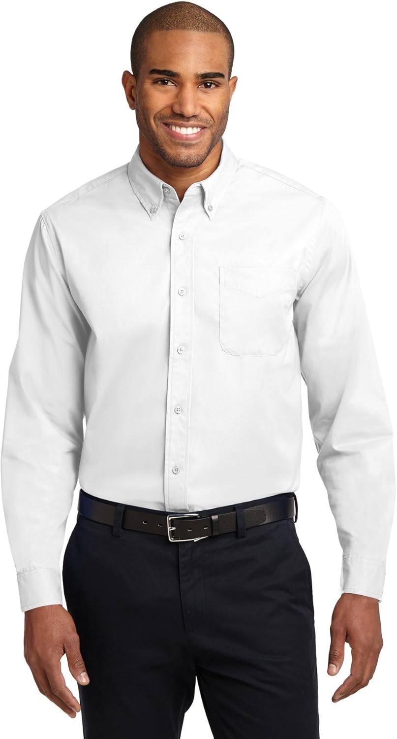 Port Authority Men's Long Sleeve Easy Care Shirt at  Men’s Clothing store: Button Down Shirts