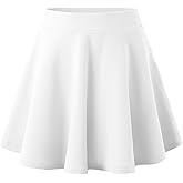 Hvididan Skirt for Girls,Uniform Pleated Skater Skirts Kids Casual Mini Flare Plain Skirt