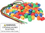 BMTOYS Threading Beads 70 pc Lacing Beads Montessori Toys Travel Bag view 2