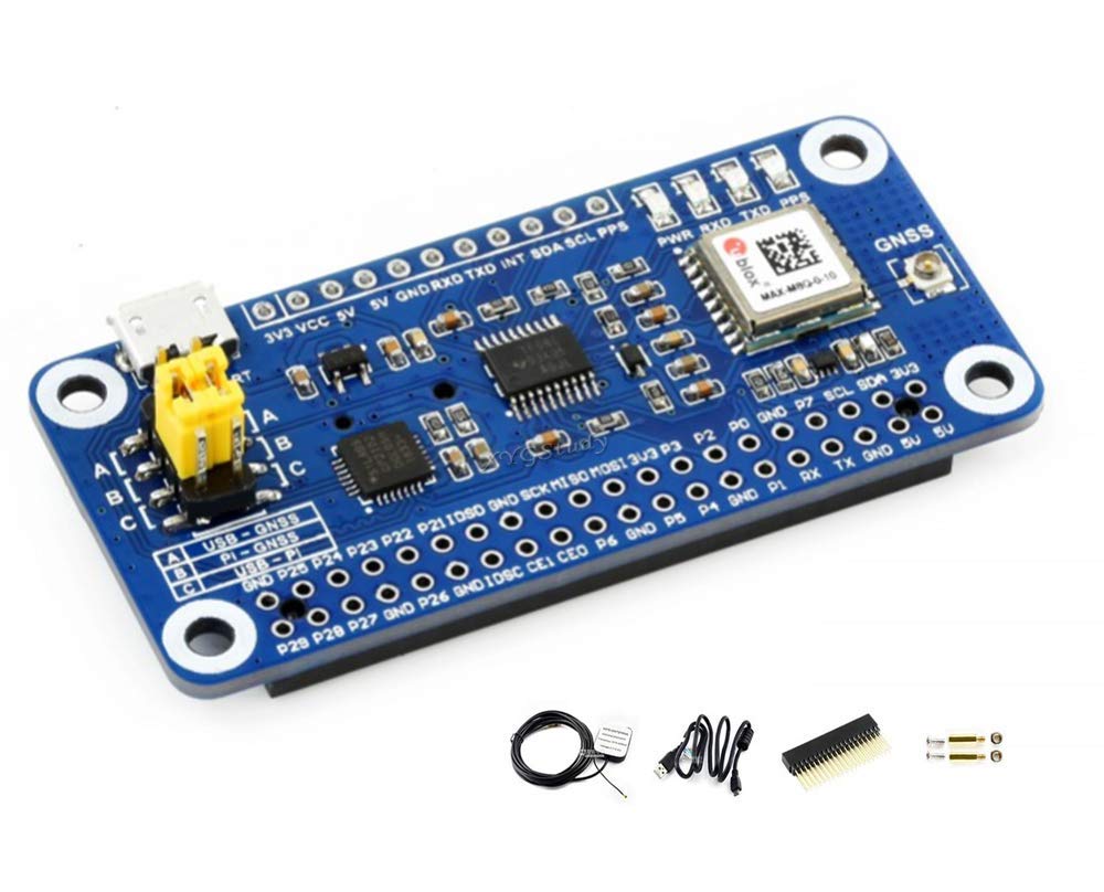 XYGStudy for Raspberry Pi MAX-M8Q GNSS HAT Support GPS Beidou Galileo GLONASS Support Augment System