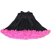 Colyanda Womens 3-Layered Pleated Tulle Petticoat Tutu Puffy Party Cosplay Skirt