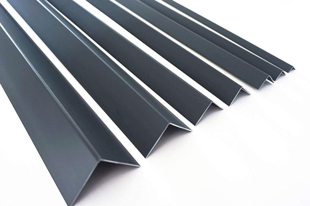 TMW Profiles Cezar PVC Corner Angle Trim Anthracite 7016 1m 10x10–50x50