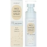 uikeaft Hair Growth Oil Spray: Fermented Rice Water with Biotin & Castor Oil for Daily Hair Thickening & Scalp Nourishment - Natural Non-greasy 2oz