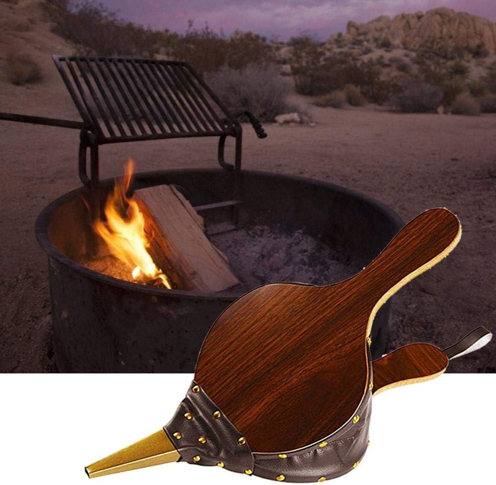 Soffietto Per Camino In Legno Naturale - Soffiatore Manuale Per Camino E Barbecue, 43 Cm - Foto 14
