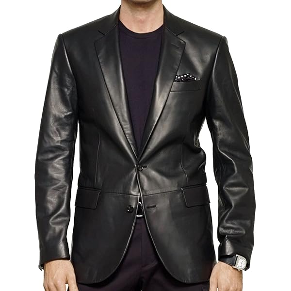 Cody James Men's Suede Blazer Jacket Black 46 REG at Amazon