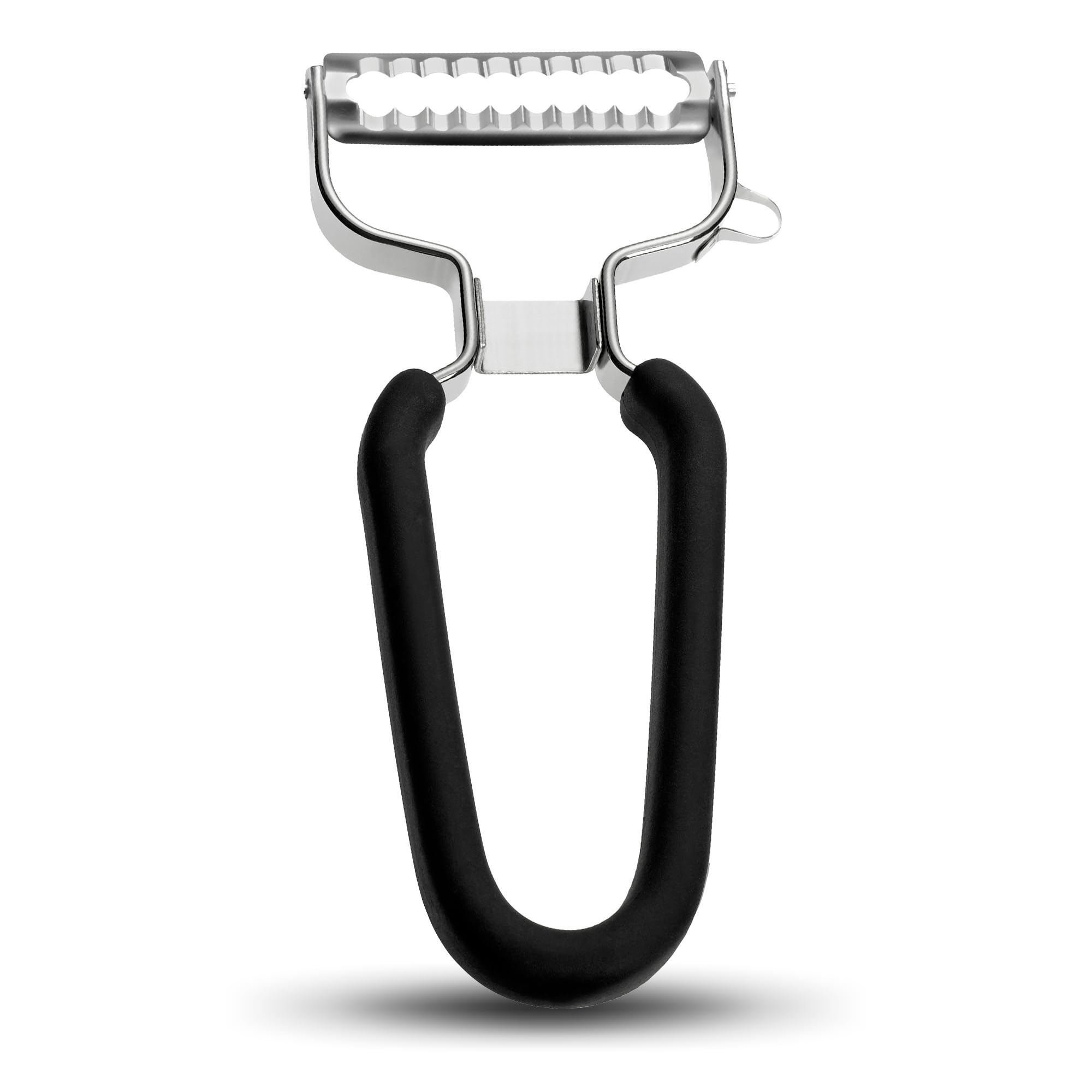 Lurch 10098 Super Peeler/Peeler for Fruit and Vegetables with Hard or Smooth Bowl and Soft Pulp Made of Stainless Steel and Plastic