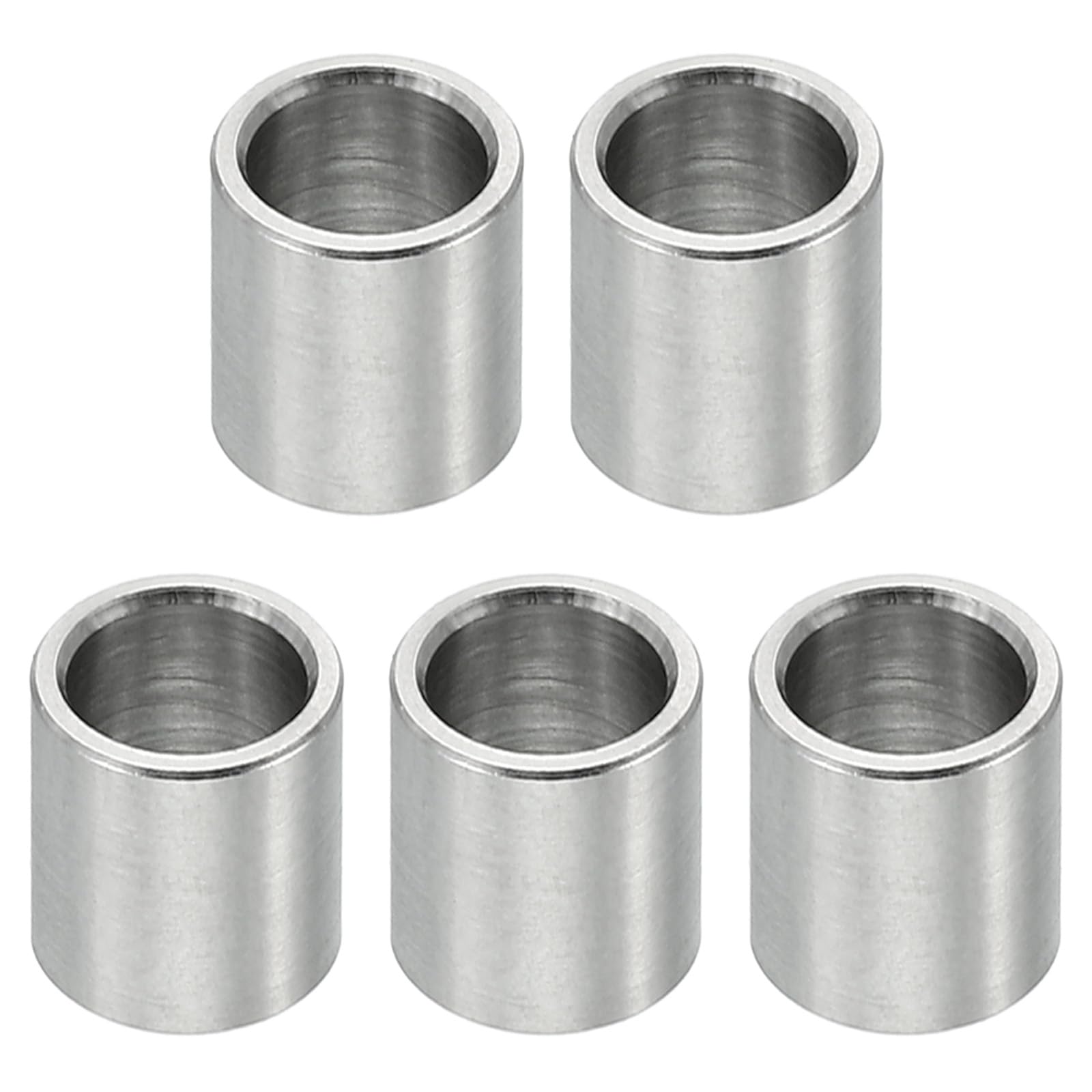 PATIKIL M6 Stainless Steel Spacers, 5 Pcs Metal Spacer Stainless Steel 6.1mm ID x 8mm OD x 8mm L Stainless Steel Spacer Screw Standoff Round for 1/4" or M6 Screw Bolts