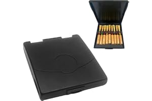 TUOREN Black Oboe Reed Case Plastic Storage Box Holder for 9pcs Oboe Reed 3.7 x 3.5 inch