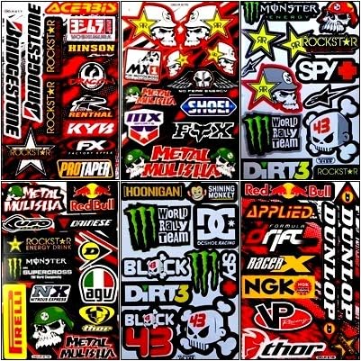 Decal Sticker Racing Metal Mulisha Rockstar Energy Drink Motorcross ##Decal1010