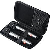 inDomit Hard Carrying Case Compatible with JBL Wireless Two Microphone System,Storage JBL Mic, Receiver, Adapter, AA Batteries-Black (Box Only)