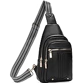 GAEKEAO Sling Bag for Women Crossbody Bags Fanny Pack Vegan Leather Chest Bag Travel Shoulder Belt Purse Backpack Gifts