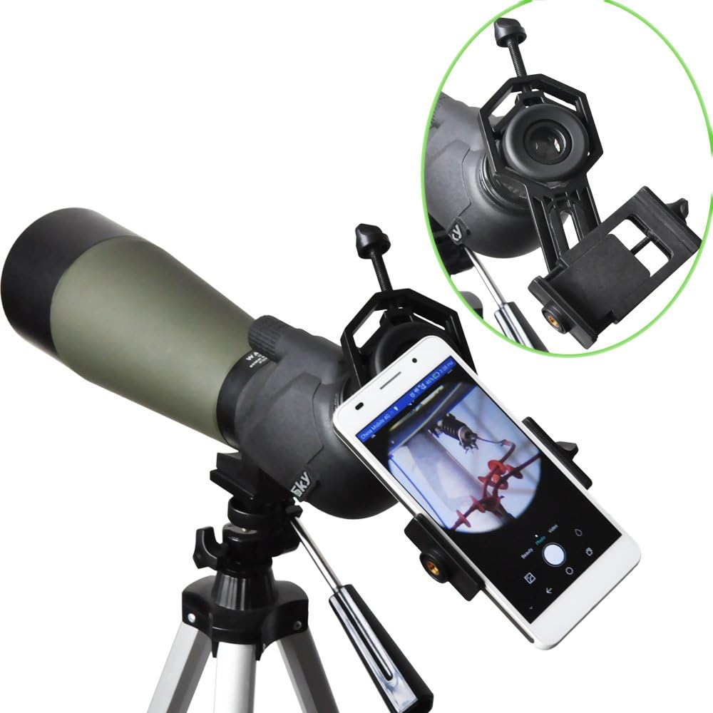 Solomark Universal Cell Phone Adapter Mount - Compatible with Binocular Monocular Spotting Scope Telescope and Microscope - For Smartphone -Telescope Tccessories- Record the Nature of the World (Big type) - Image 4
