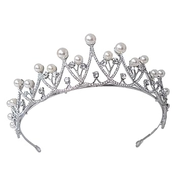 Eseres Pearl Tiaras for Women Wedding 