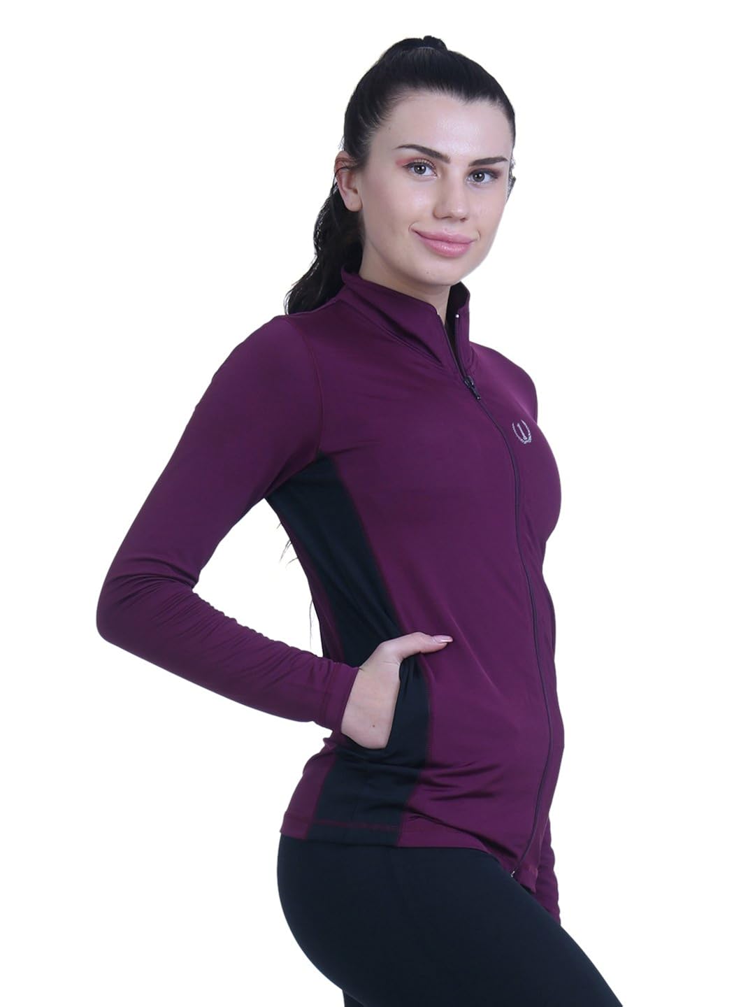 onesport womens solid sports jacket (onsp50wn)