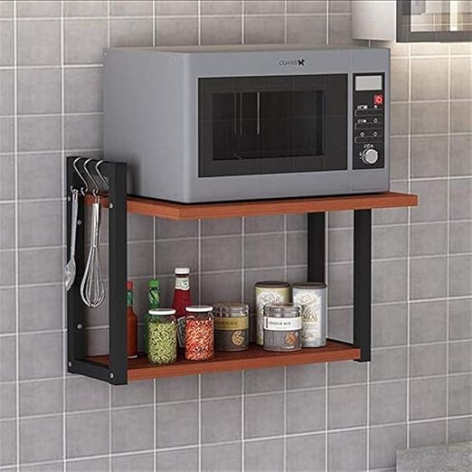 Kitchen shelf CCET Cocina Microondas Estante de Pared de 2 Capas ...