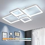Comely LED Ceiling Light 54W Dimmable Remote 3000K-6500K White 4 Squares