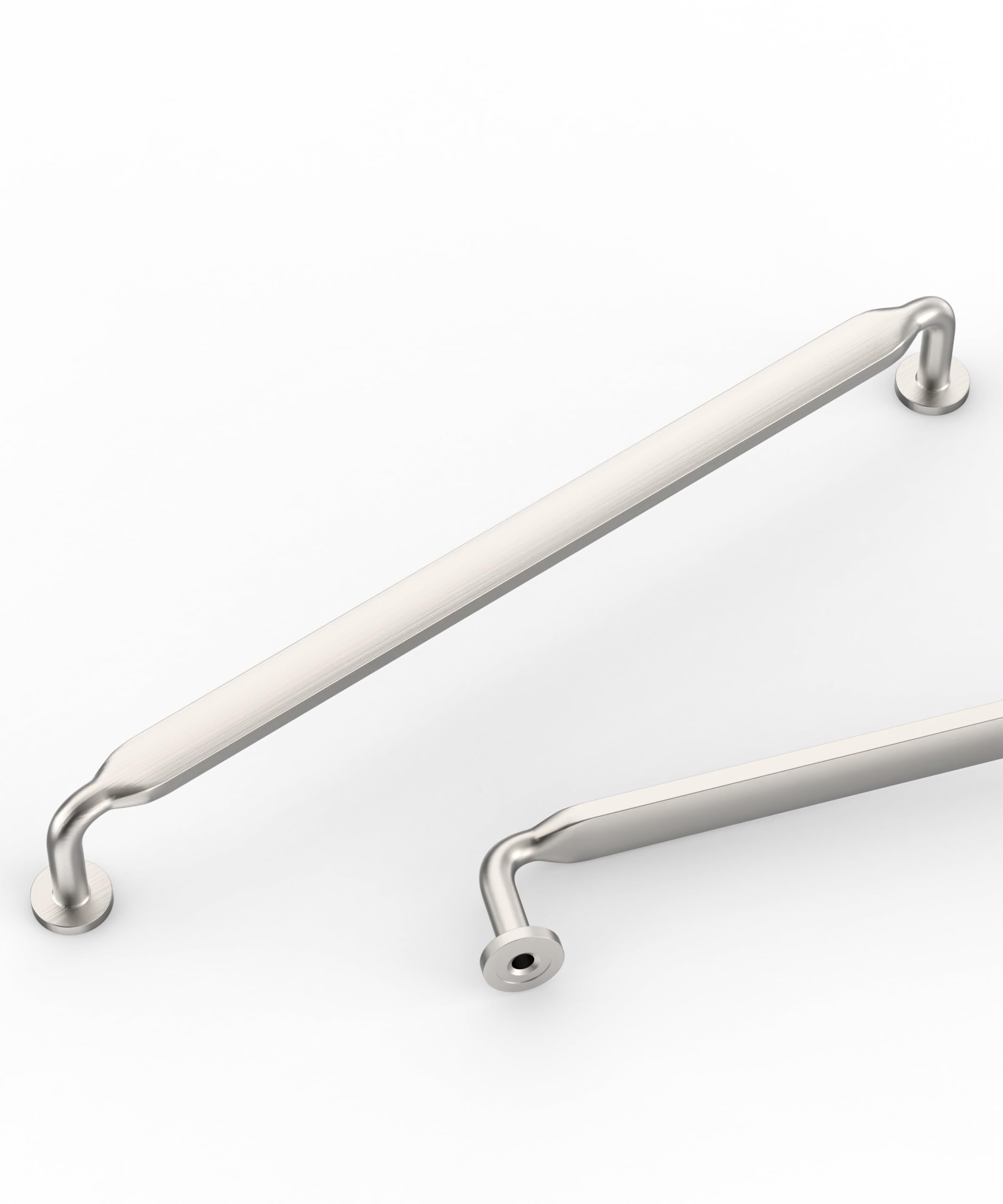 Coinkoly 10 Pack Brushed Satin Nickel Cabinet Handles 192MM Hole Centers Kitchen Cupboard Handles UK0003