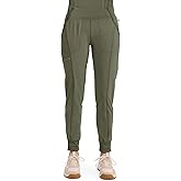 Cherokee Infinity Womens Scrub Jogger Pants, Mid Rise, Moisture Wicking, Wrinkle-Resistant, 360 Stretch, 5 Pockets - CK110A, XL, Olive