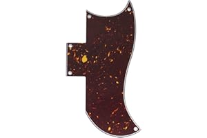 Musiclily Pro 5-Hole Half Face Guitar Pickguard for EPI China Made SG Standard 61 Electric Guitar, 4Ply Tortoise Shell