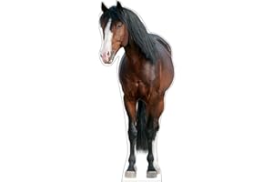 MAMMA KIDDIE Life Size Cardboard Cutout Standup | Waterproof | Animals - Horse - Right - lifesize