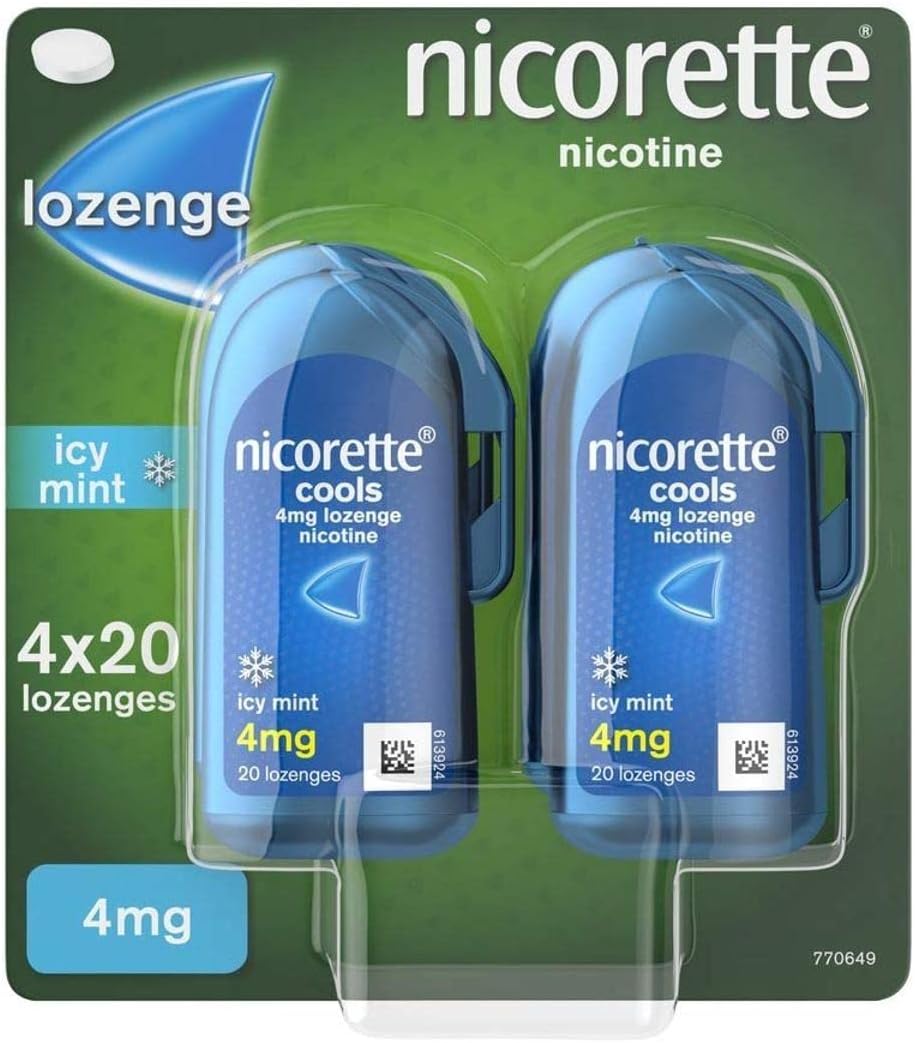 Nicorette Cools 4mg Lozenge 80 Soft Tabs Nicotine Replacement Therapy