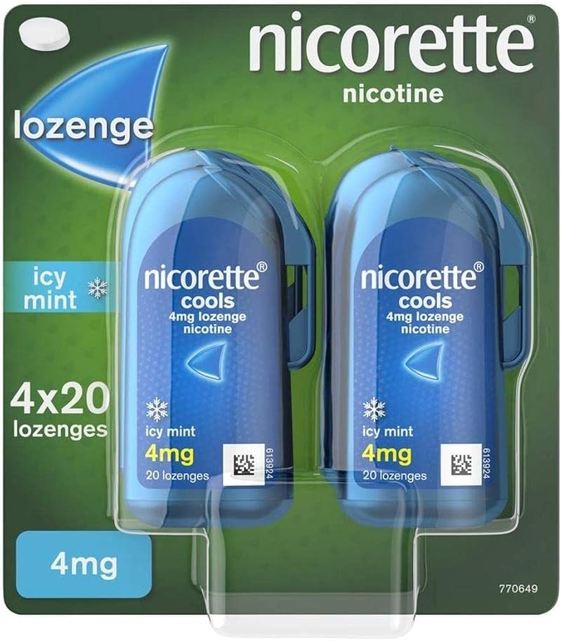 Nicorette Cools 4mg Lozenge 80 Soft Tabs Nicotine Replacement Therapy