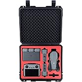 Drogear Waterproof Hard Case for DJI Air 3S Fly More Combo/Air 3 | Fits DJI RC2 / RC-N2 Remote Controller and Accessories | Up to 6 Batteries | Shockproof, Dustproof